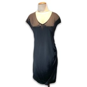 𝅺max Coco Women's Large Black Bodycon T Shirt Dress Rushed Side Stretchy